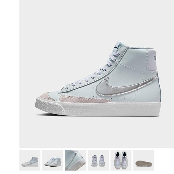 Nike Blazer Mid '77 (GS) Athletic Sneakers Platinum Silver - Picture 2 of 9